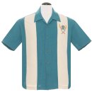 Steady Clothing Vintage Bowling Shirt - Tropical Itch Teal