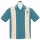 Steady Clothing Vintage Bowling Shirt - Tropical Itch Teal