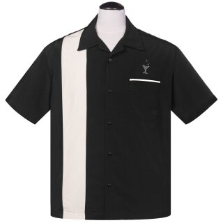 Steady Clothing Vintage Bowling Shirt - Cocktail Lounge Noir S