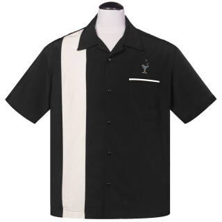 Steady Clothing Vintage Bowling Shirt - Cocktail Lounge Black 3XL