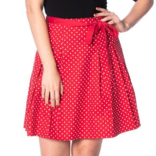 Banned Retro A-Linien Rock - Polka Dots Rot XS