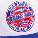 King Kerosin Fitted Flex Cap - Garage Built Blau-Rot L/XL