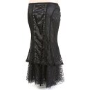 Rubiness Gothic Maxi Skirt - Victorian Skirt Black Plus-Size 48