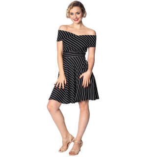 Banned Retro Mini Dress - Pier Stripe XS