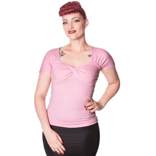 Banned Retro Vintage Top - She Who Dares Rosa XS