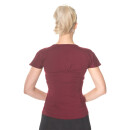 Banned Retro Vintage Top - She Who Dares Burgundy M