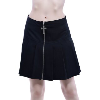 Killstar Mini Pleated Skirt - Dont Cross Me