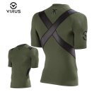 Sullen Clothing x Camisa de compresión de virus - Postura correcta de oliva