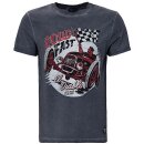 King Kerosin Dirtywash T-Shirt - Devil Race Grey M