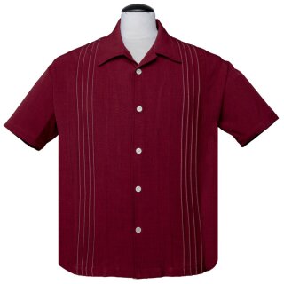 Steady Clothing Camicia da bowling vintage - The Otis rosso scuro