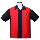 Steady Clothing Vintage Bowling Shirt - Tropical Itch Red