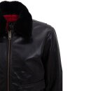King Kerosin Leather Jacket - Aviator Black M
