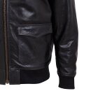 King Kerosin Leather Jacket - Aviator Black L