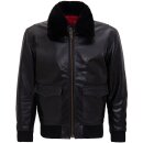 King Kerosin Leather Jacket - Aviator Black XL