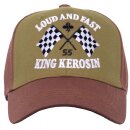 King Kerosin Flex Cap - Loud And Fast Braun-Oliv
