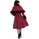 Manteau vintage lapin clair - Manteau Capulet rouge foncé