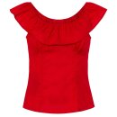 Hell Bunny Vintage Top - Rio Red XS