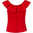 Hell Bunny Vintage Top - Rio Red S