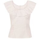 Hell Bunny Vintage Top - Rio White XS