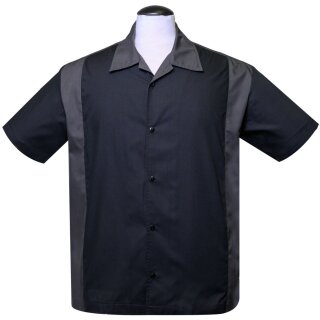 Steady Clothing Vintage Bowling Shirt - Garage Black