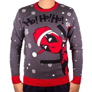 Deadpool Strickpullover - Ho Ho Ho Ugly Christmas Sweater L
