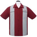 Steady Clothing Vintage Bowling Shirt - The Regal Burgundy XL