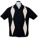 Steady Clothing Vintage Bowling Shirt - Diamond Duo Black