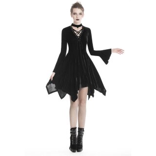 Dark In Love Velvet Mini Dress - Alternative Street S/M