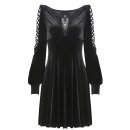 Dark In Love Mini Dress - Lace-Up Puff L/XL