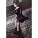 Dark In Love Mini Dress - Lace-Up Puff L/XL