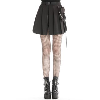 Mini jupe plissée Dark In Love - Noir Casual XXL