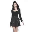 Dark In Love Pleated Mini Skirt - Black Casual XXL