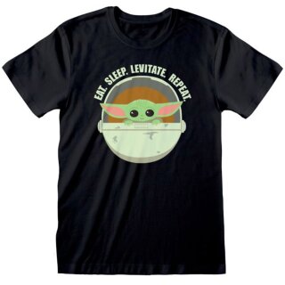 Guerre stellari: la t-shirt mandaloriana - Mangiare il sonno levitare