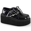 DemoniaCult Zapatos bajos - Creeper-205 Negro