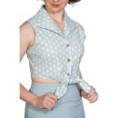 Banned Retro Crop Top - Polka Blouse Mint