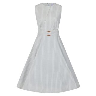 Banned Retro Vintage Dress - Grid Check Mint Blue