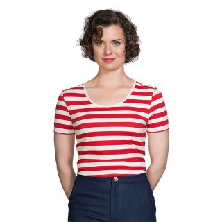 Banned Retro Tricko - Land Ahoy Red XXL