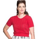 Banned Retro Knit Top - Nautical Jumper Red XL