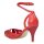 Banned Retro Ankle Strap Pumps - Vast Lagoon Red