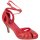 Banned Retro Ankle Strap Pumps - Vast Lagoon Red 36