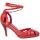 Banned Retro Ankle Strap Pumps - Vast Lagoon Red 38