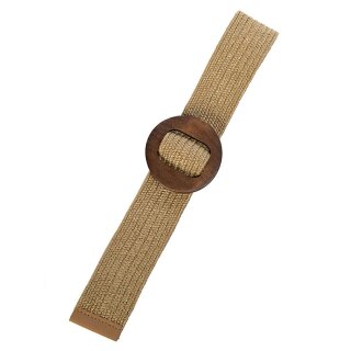 Banned Retro Stretch Belt - Remembers All Beige