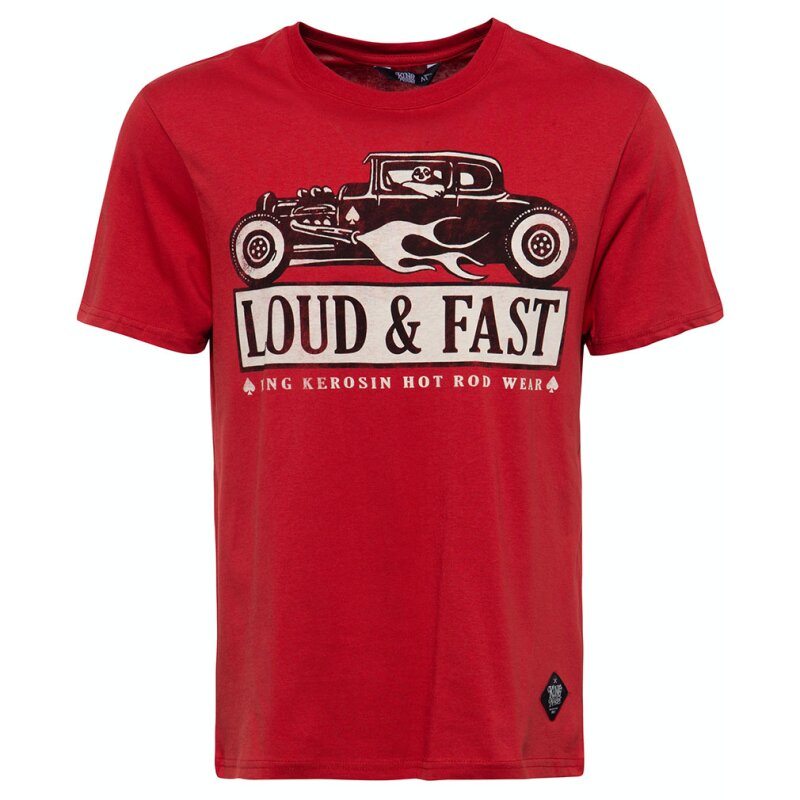 King Kerosin T-Shirt - Loud & Fast Rot S