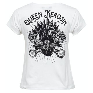 Queen Kerosin T-Shirt -  QK Heart Weiß 3XL