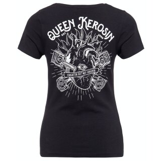 Queen Kerosin T-Shirt -  QK Heart Schwarz