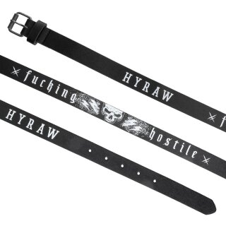Hyraw Ladies Leather Belt - Fucking Hostile S/M