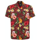 King Kerosin Camisa hawaiana - Tropic Burgundy