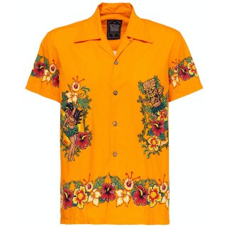 Queen Kerosin Hawaiian Shirt - Hawaiian Orange