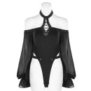 Punk Rave Bodysuit with detachable Skirt - Gothic Doll XL-XXL