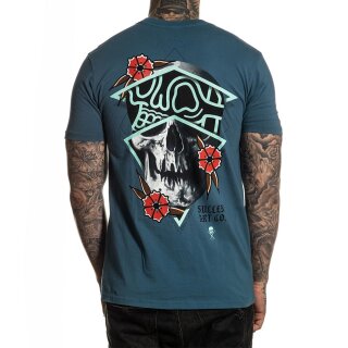 Sullen Clothing Camiseta - Rigoni Skull Azul 3XL